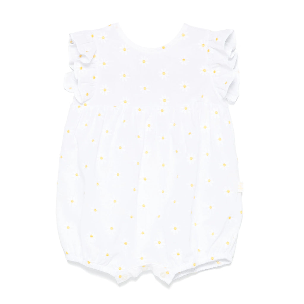 Il Gufo Floral Embroidered Romper