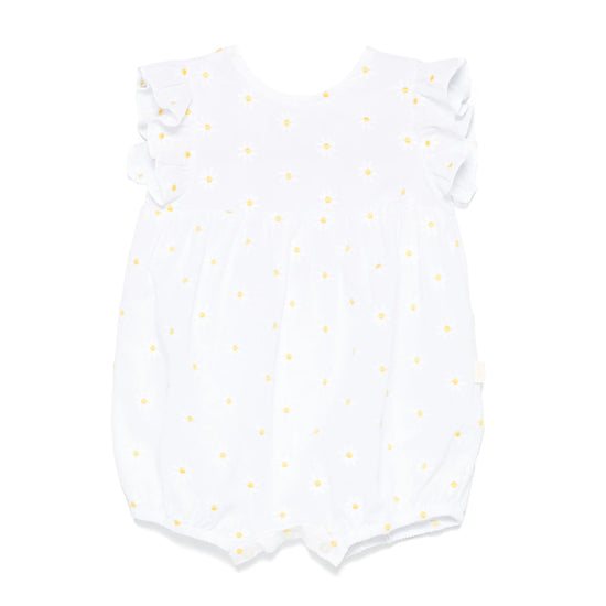 Il Gufo Floral Embroidered Romper