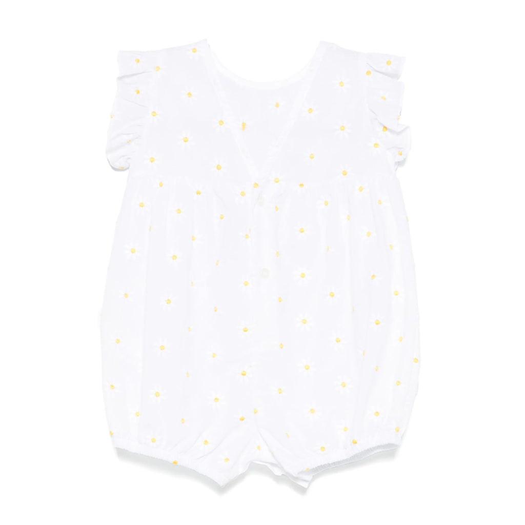Il Gufo Floral Embroidered Romper