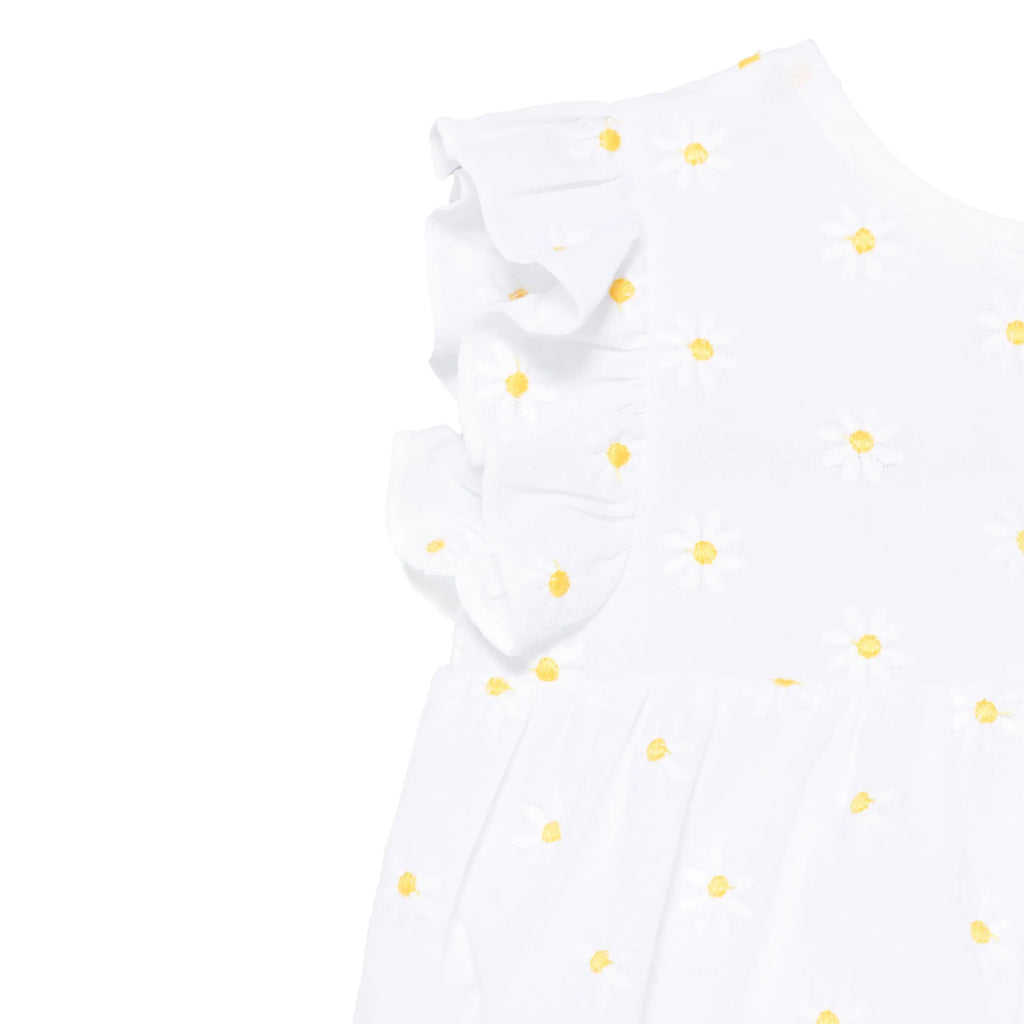 Il Gufo Floral Embroidered Romper