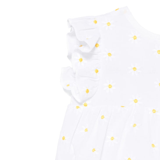 Load image into Gallery viewer, Il Gufo Floral Embroidered Romper

