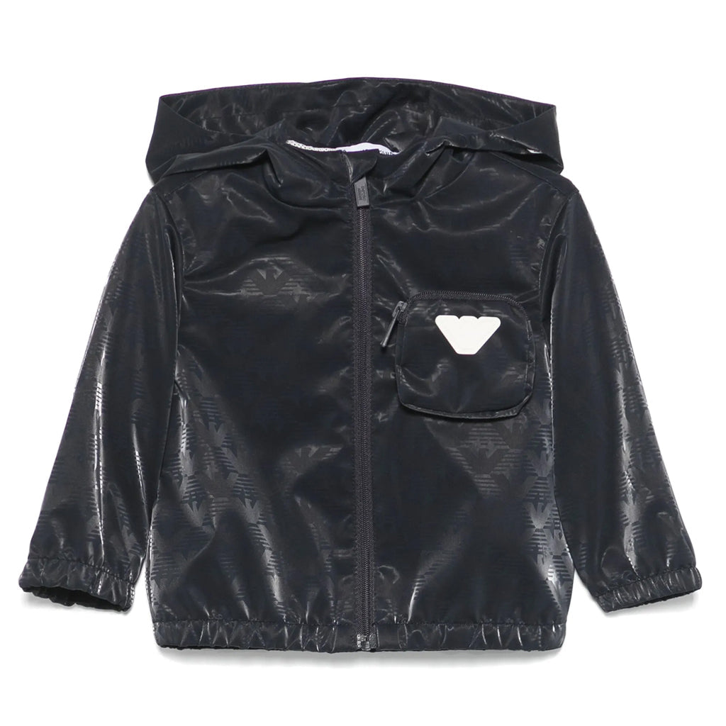 Emporio Armani Junior Eagle Pattern Hooded Jacket