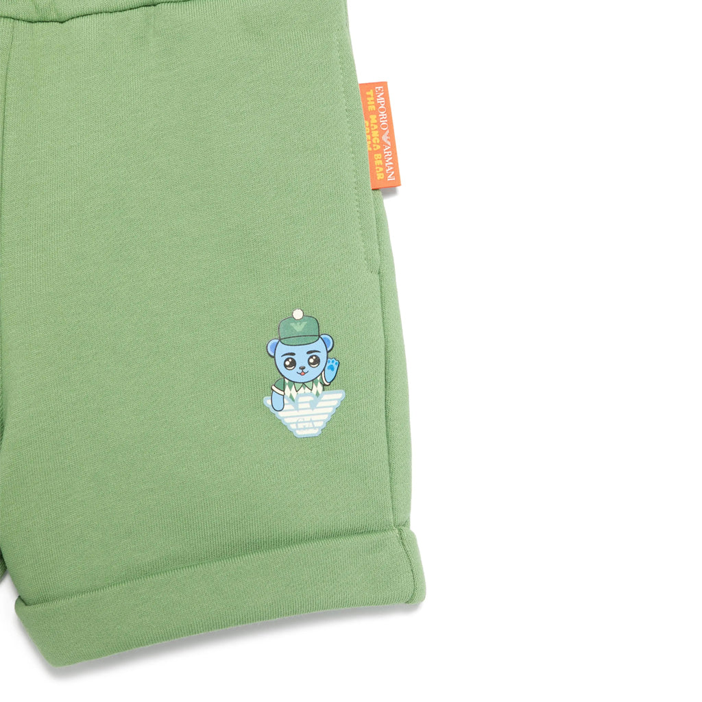 Emporio Armani Junior Eagle Logo Sweat Shorts