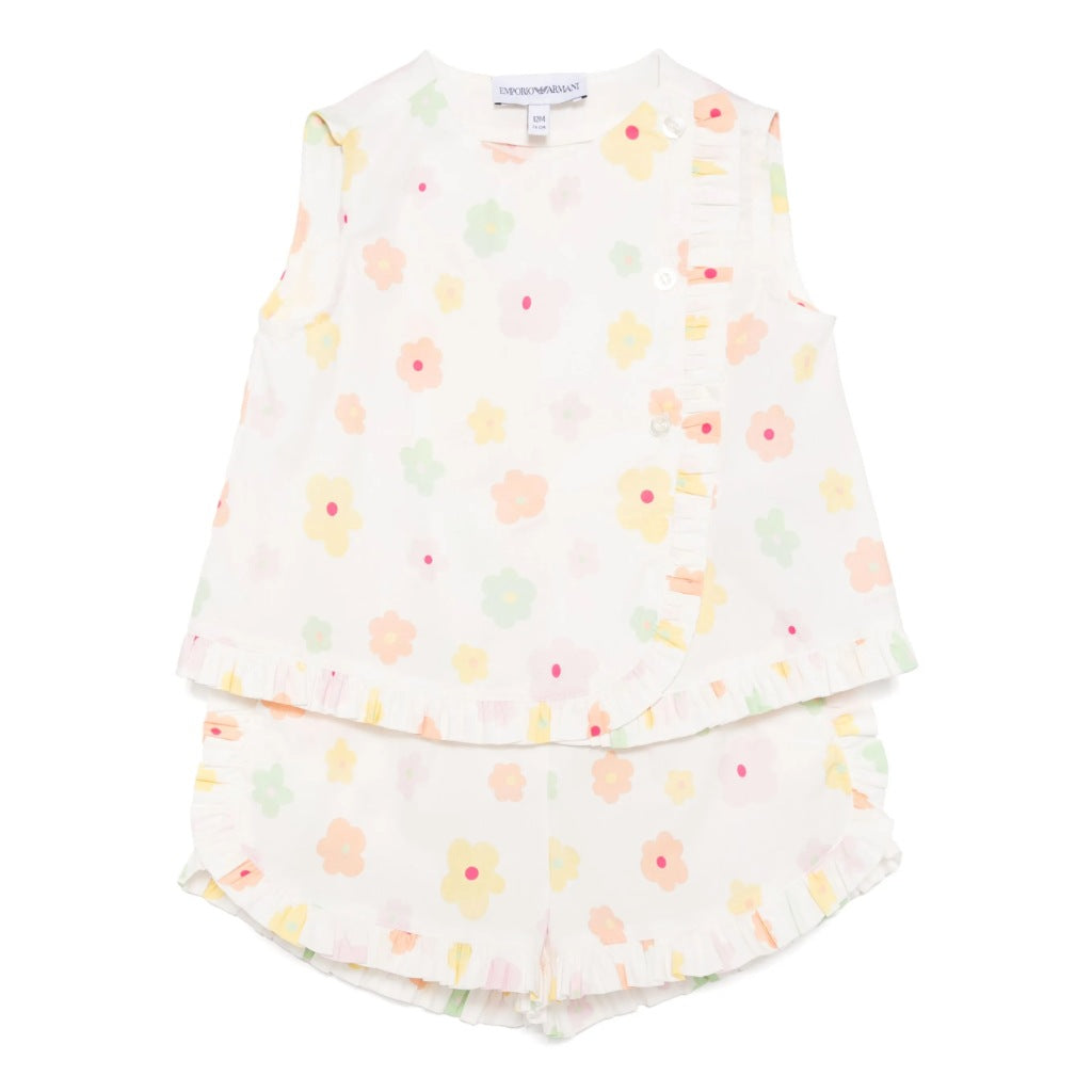 Emporio Armani Junior Floral Pattern Top and Shorts