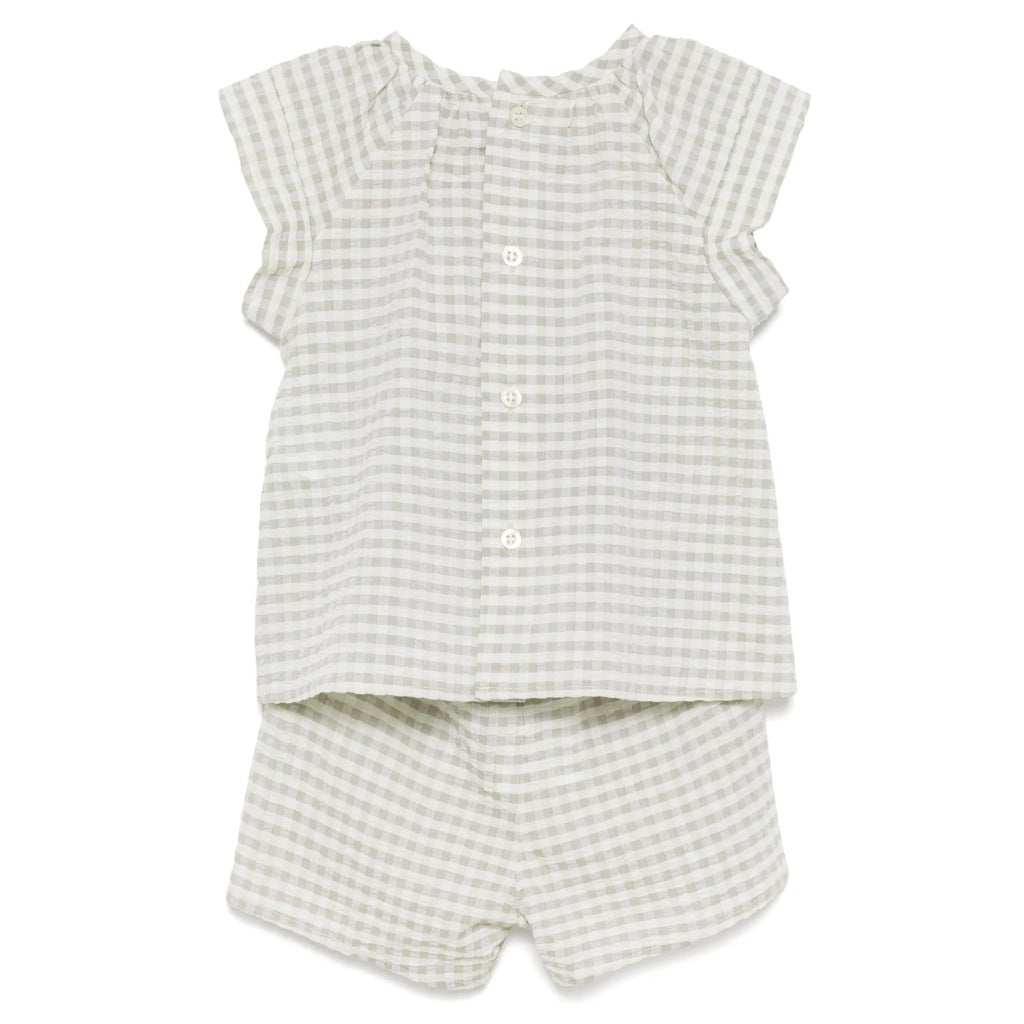 Emporio Armani Junior Gingham Blouse and Shorts Set