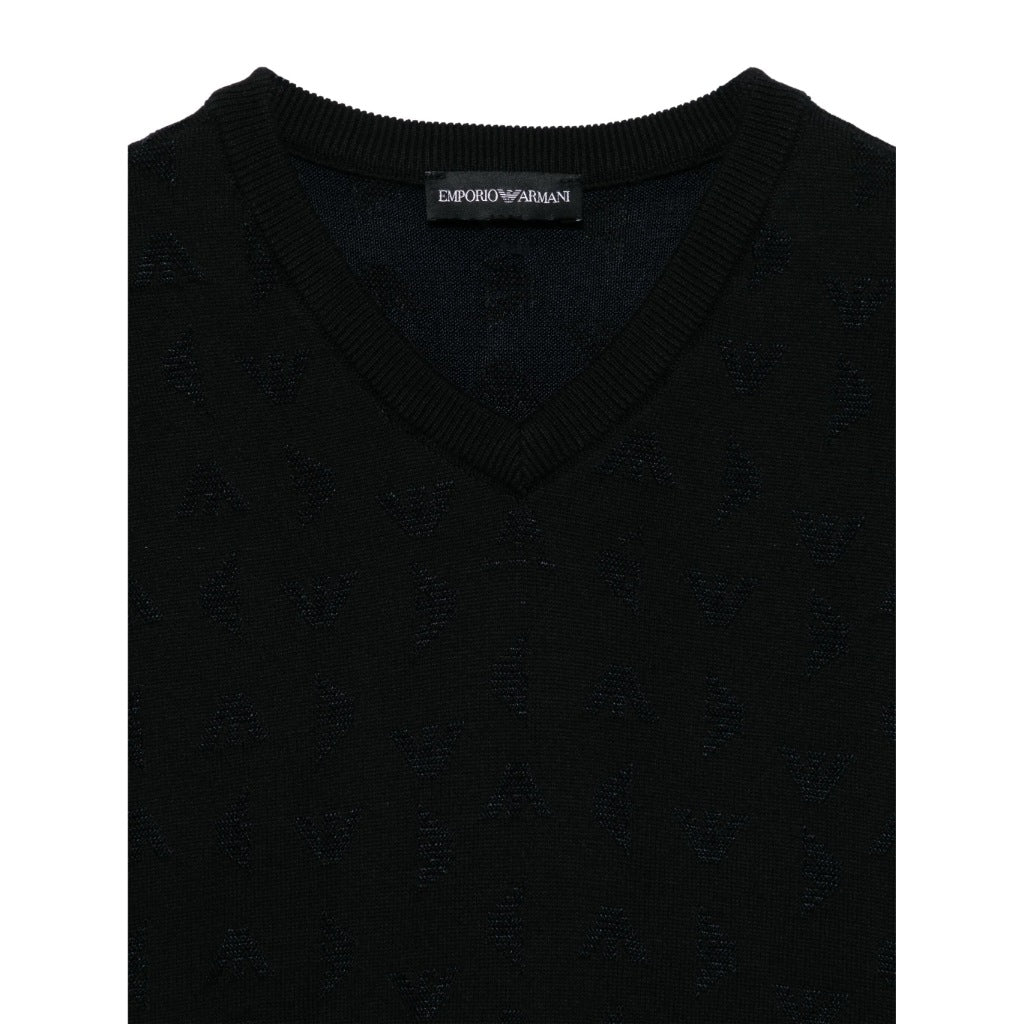 Emporio Armani Junior Eagle Pattern Knit Vest