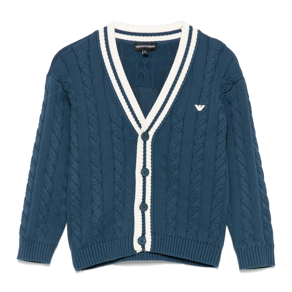 Emporio Armani Junior Cable Knit Cardigan