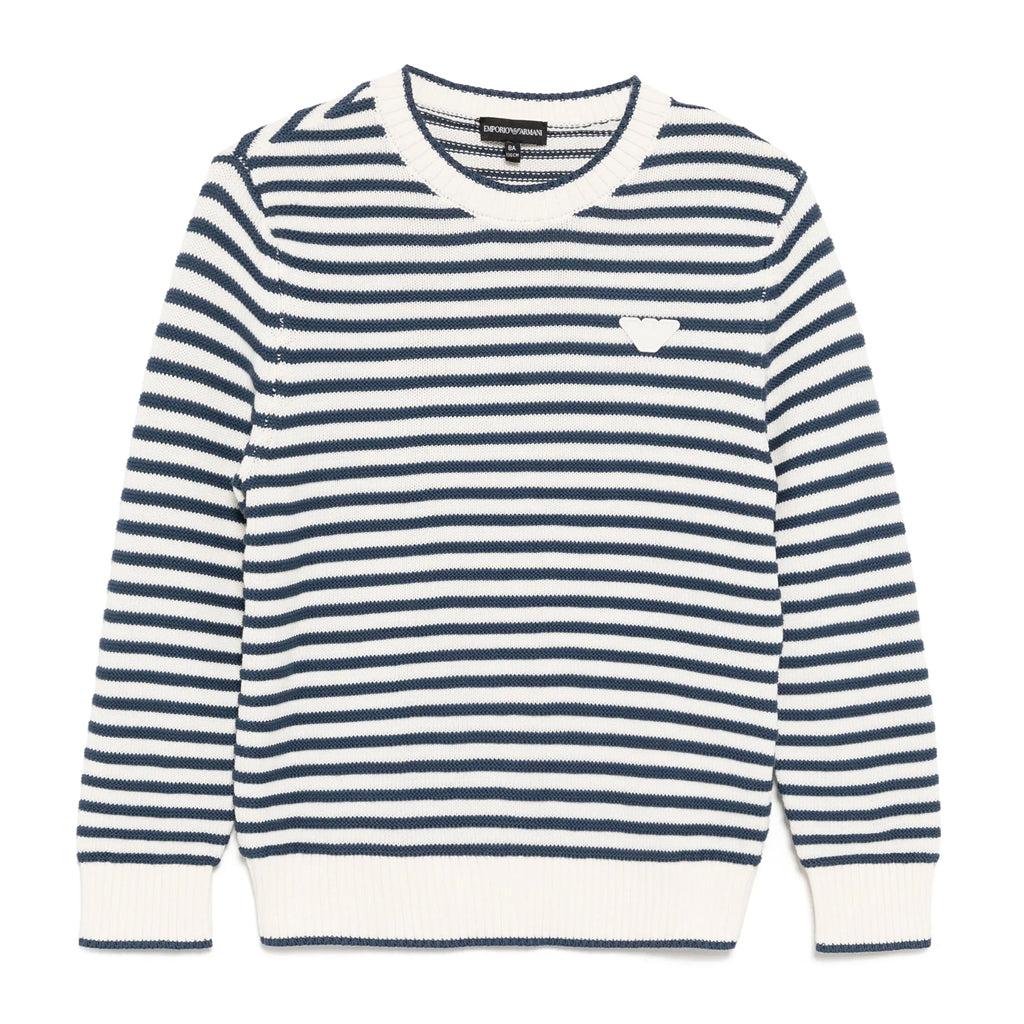 Emporio Armani Junior Striped Knit Sweater