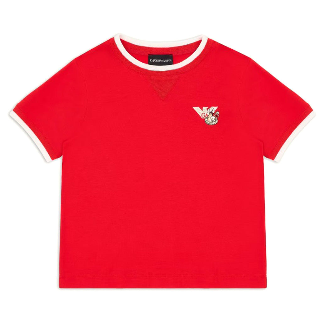 Emporio Armani Junior Snake Logo Graphic T-shirt