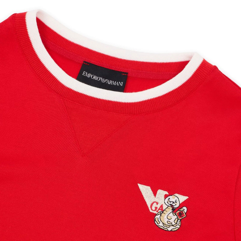 Emporio Armani Junior Snake Logo Graphic T-shirt
