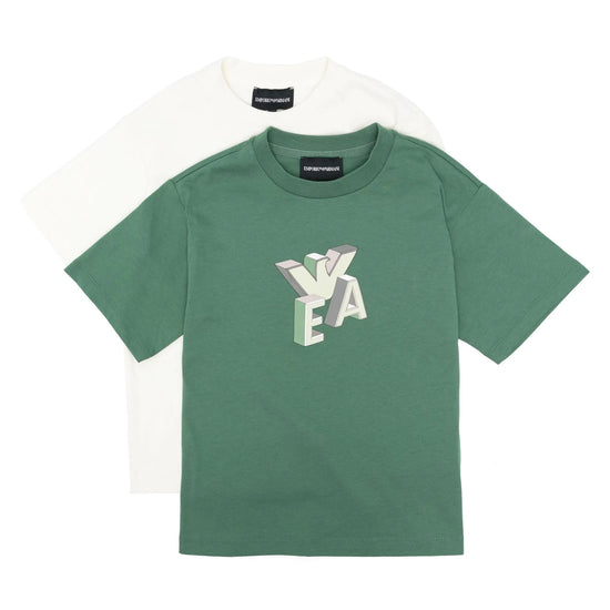 Emporio Armani Junior Set of Two Graphic T-shirts