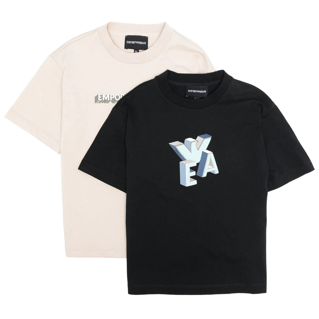 Emporio Armani Junior Set of Two Graphic T-shirts