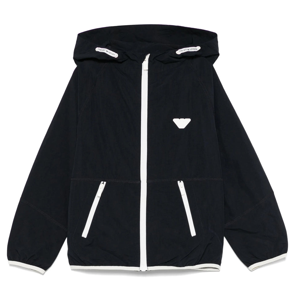 Emporio Armani Junior Eagle Logo Hooded Jacket