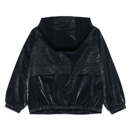 Load image into Gallery viewer, Emporio Armani Junior Eagle Pattern Hooded Jacket
