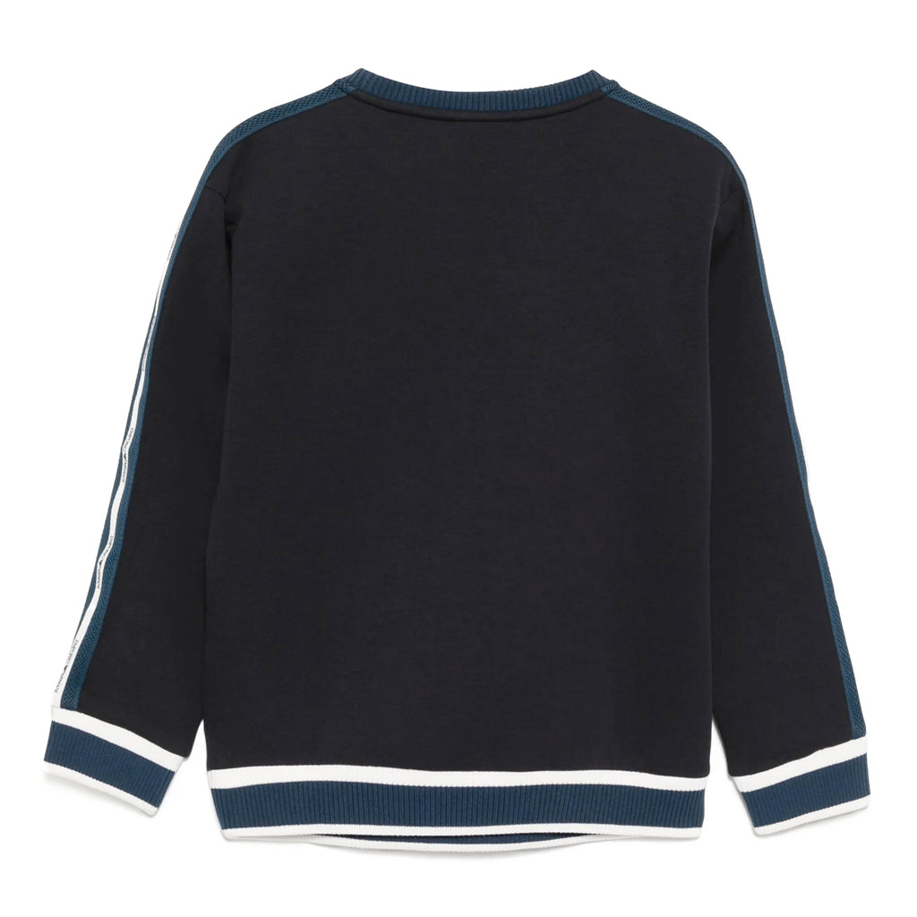 Emporio Armani Junior Striped Trim Sweater