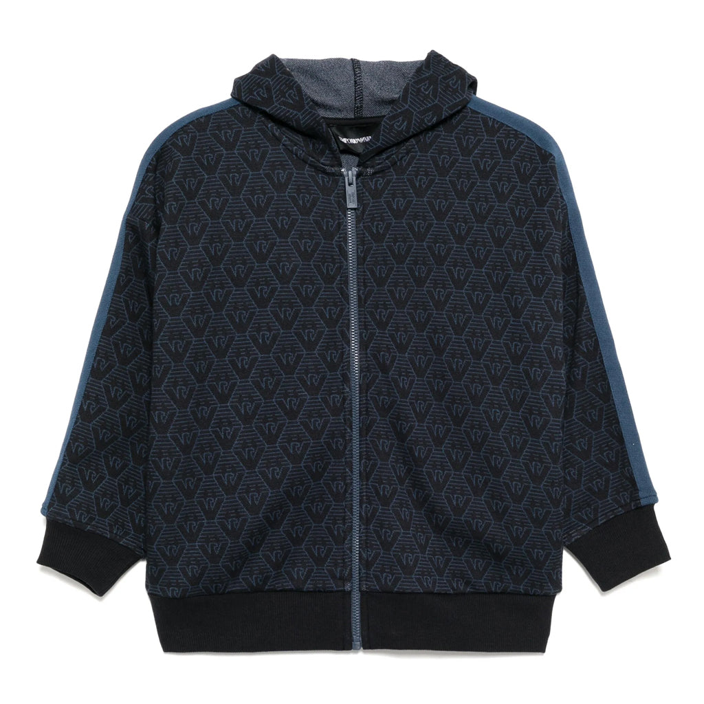 Emporio Armani Junior Eagle Pattern Hooded Jacket