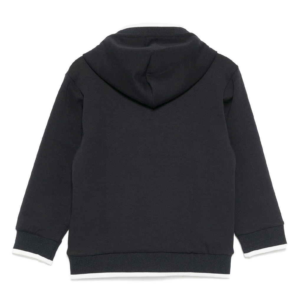 Emporio Armani Junior Snake Logo Graphic Hooded Sweashirt
