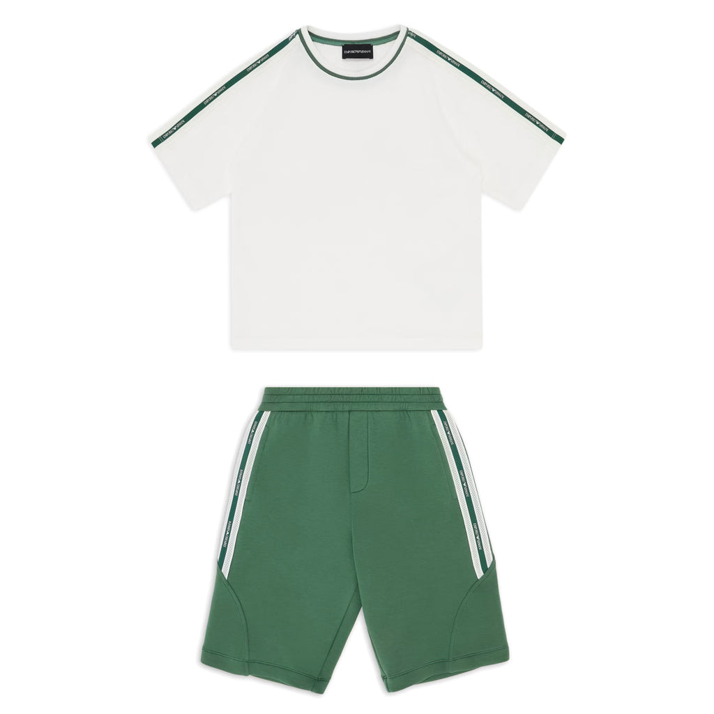 Emporio Armani Junior Logo Tape T-shirt and Shorts Set