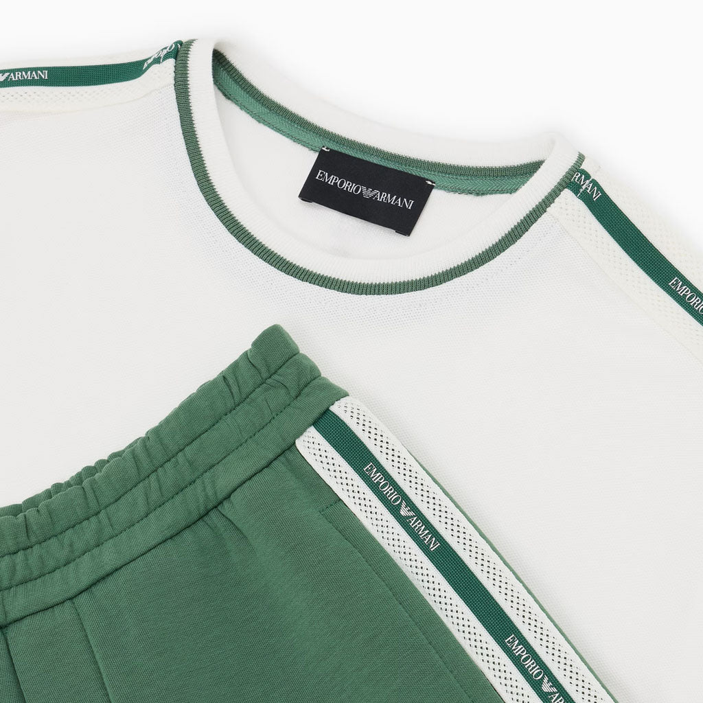 Emporio Armani Junior Logo Tape T-shirt and Shorts Set