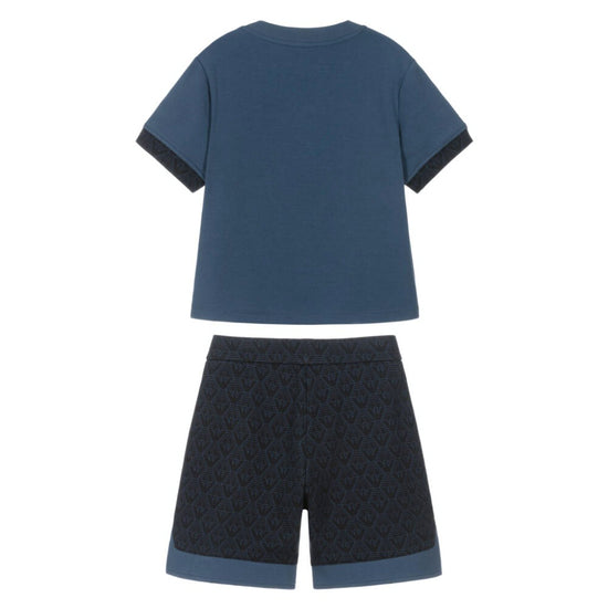 Emporio Armani Junior Eagle Pattern T-shirt and Shorts Set