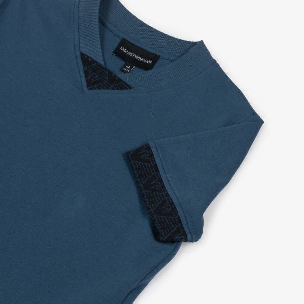 Emporio Armani Junior Eagle Pattern T-shirt and Shorts Set