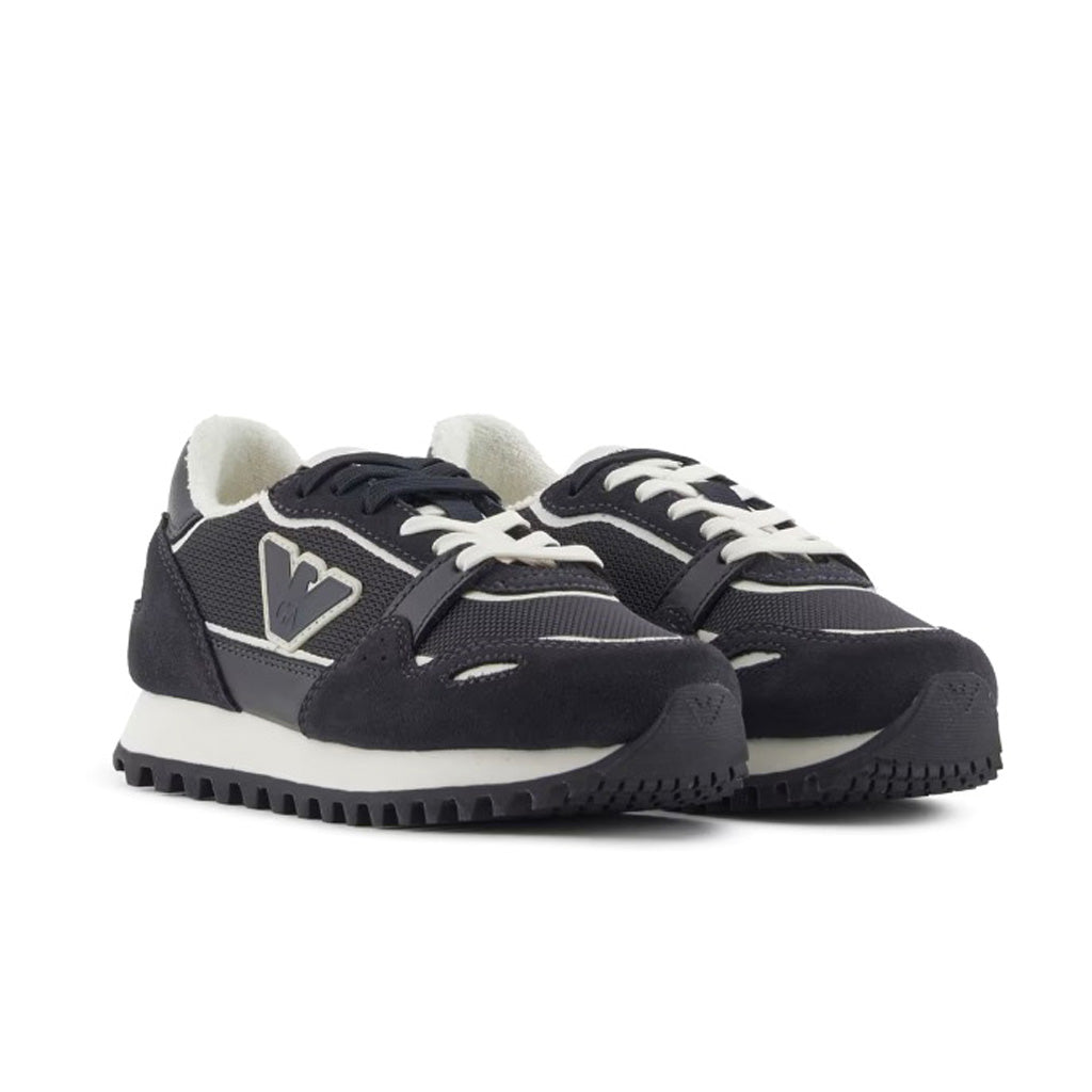 Emporio Armani Junior Eagle Patch Sneakers
