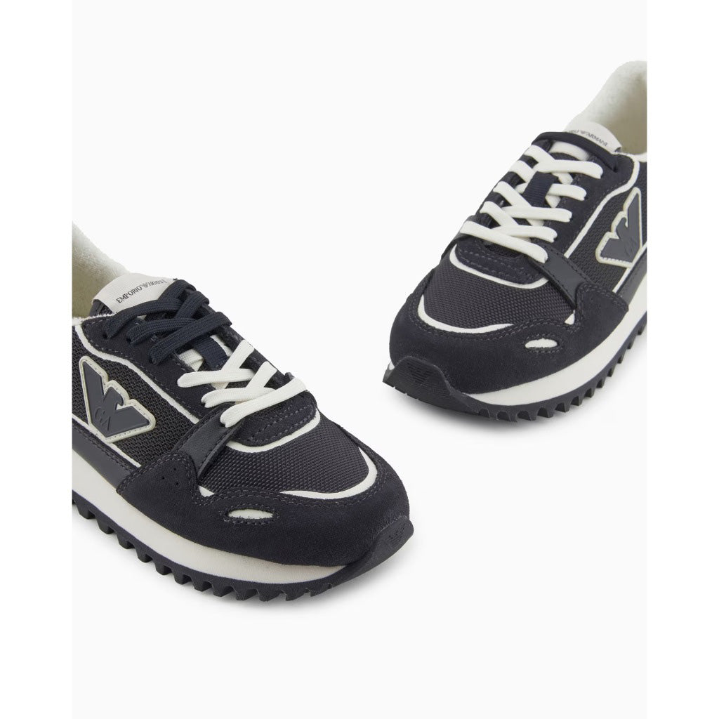Emporio Armani Junior Eagle Patch Sneakers
