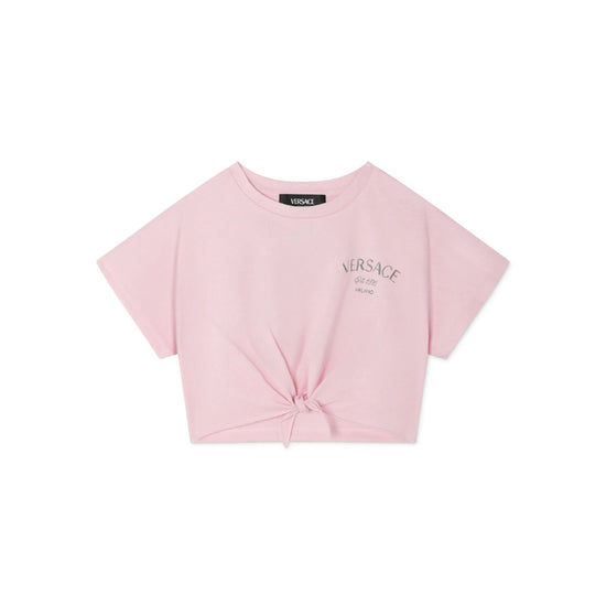 Versace Kids Cropped Logo T-shirt