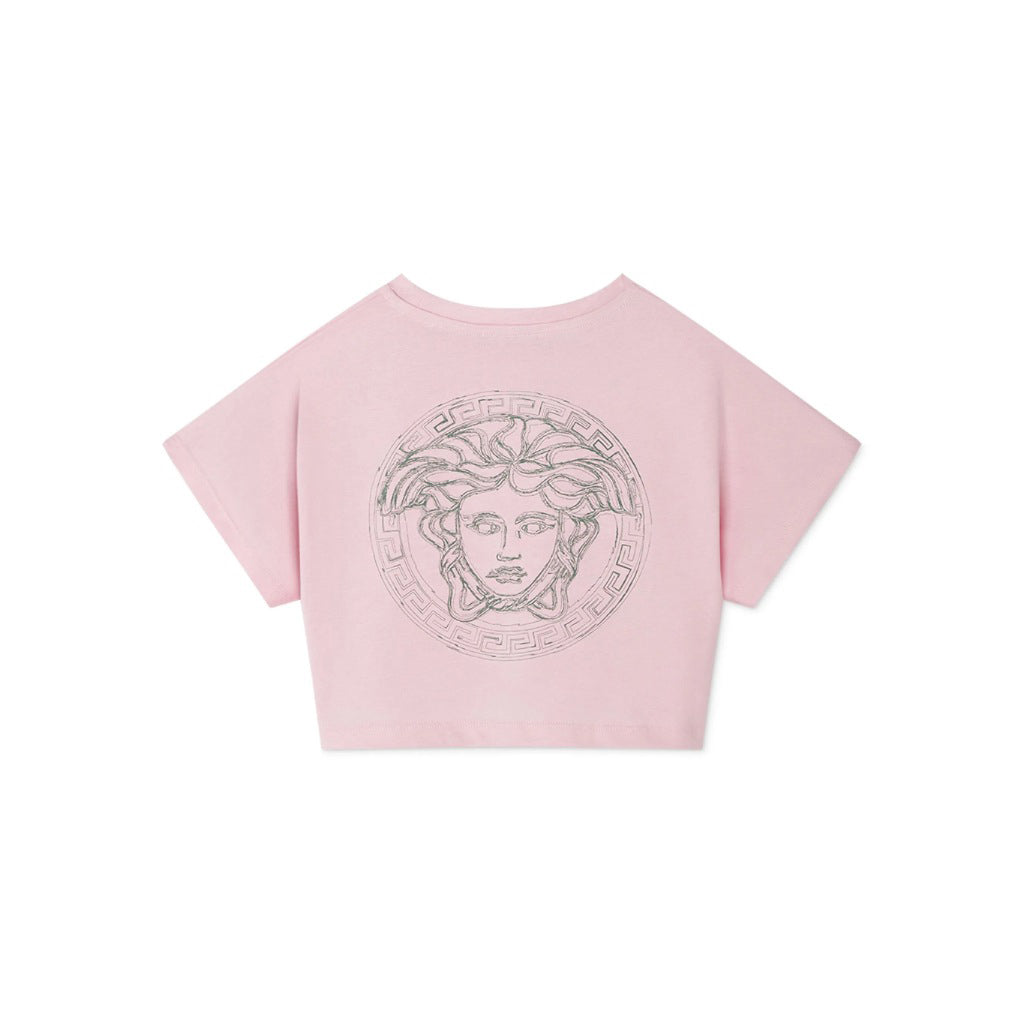 Versace Kids Cropped Logo T-shirt