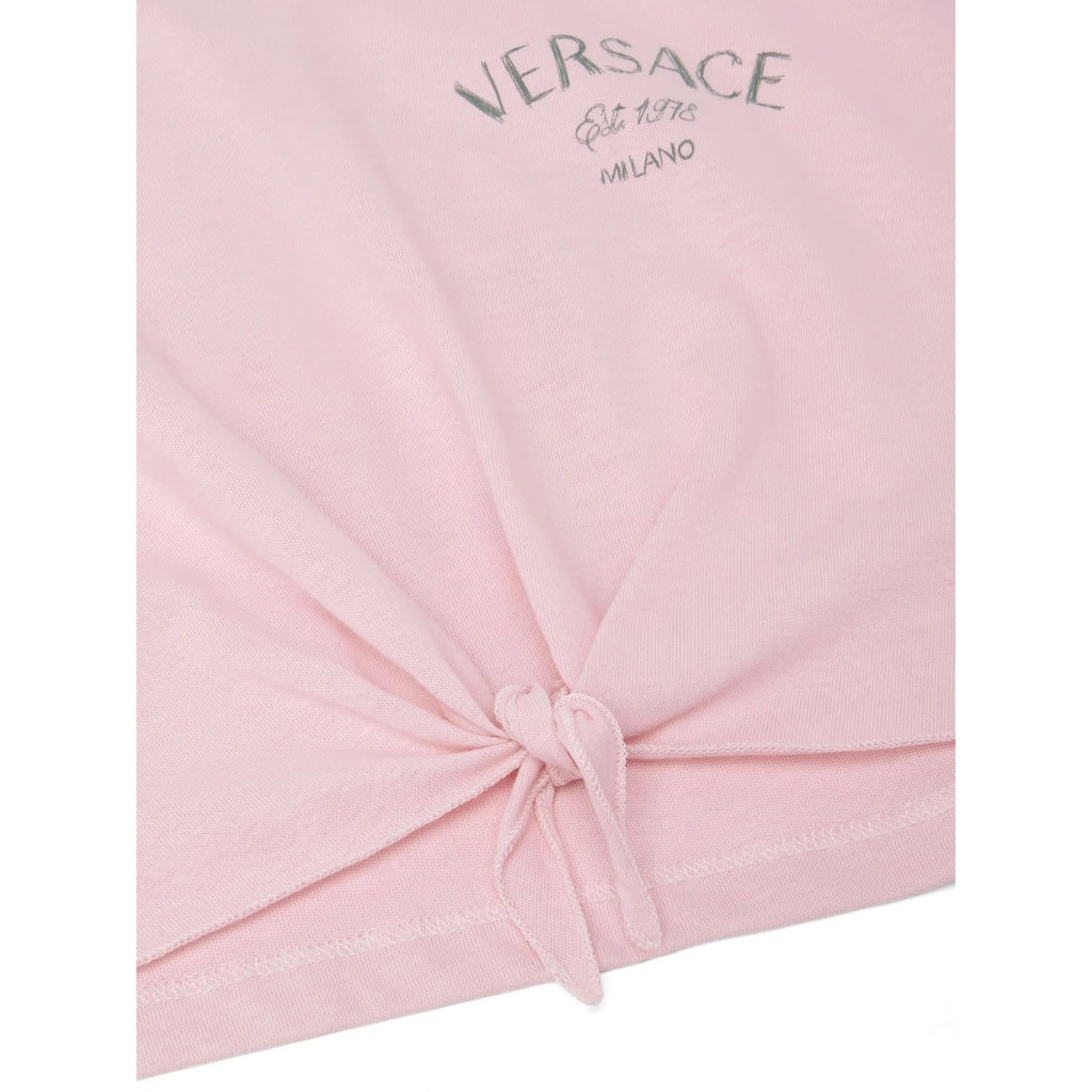 Versace Kids Cropped Logo T-shirt