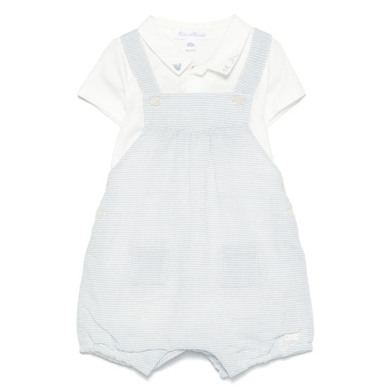 Tartine Et Chocolat Embroidery Top and Overall Set