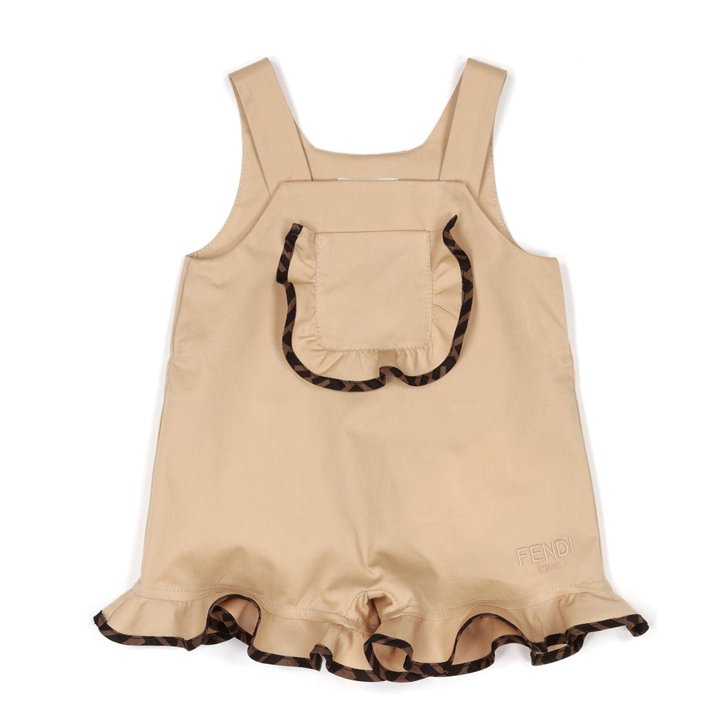 Fendi Kids Stretch Gabardine Dungaree