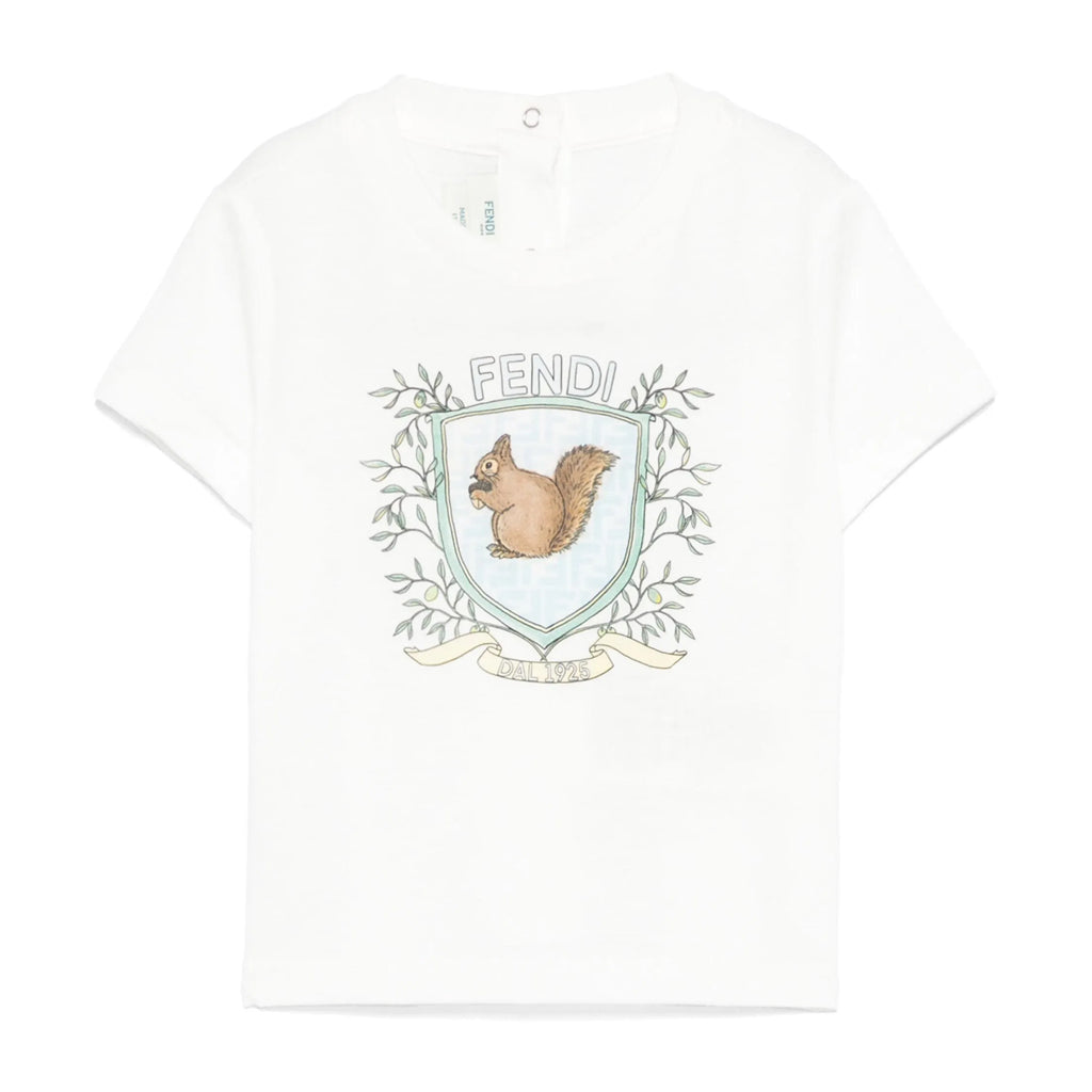 Fendi Kids Squirrel Print T-shirt