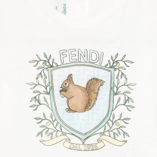 Fendi Kids Squirrel Print T-shirt