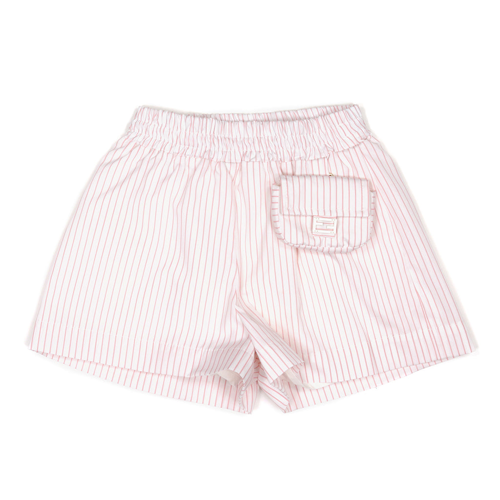 Fendi Kids Cotton Stripes Shorts
