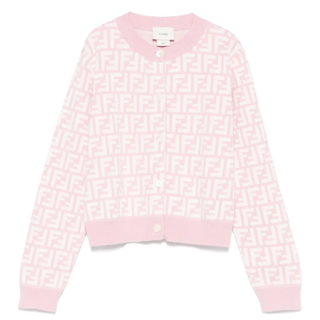 Fendi Kids FF Piquet Knit Cardigan