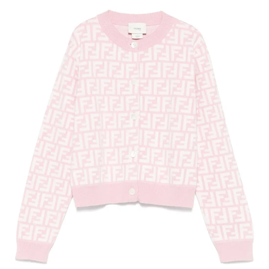 Fendi Kids FF Piquet Knit Cardigan