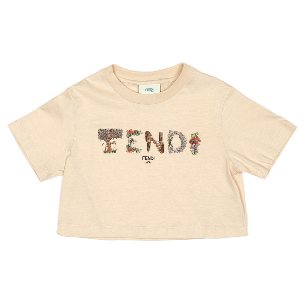 Fendi Kids Logo Print T-shirt