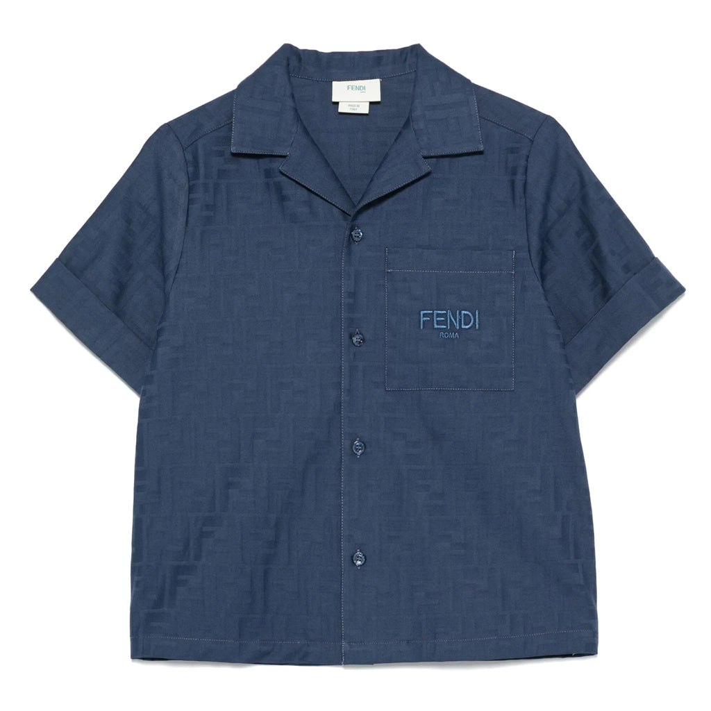 Fendi Kids FF Cotton Jacquard Shirt