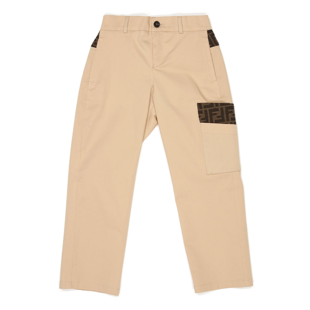 Fendi Kids Stretch Gabardine Trousers