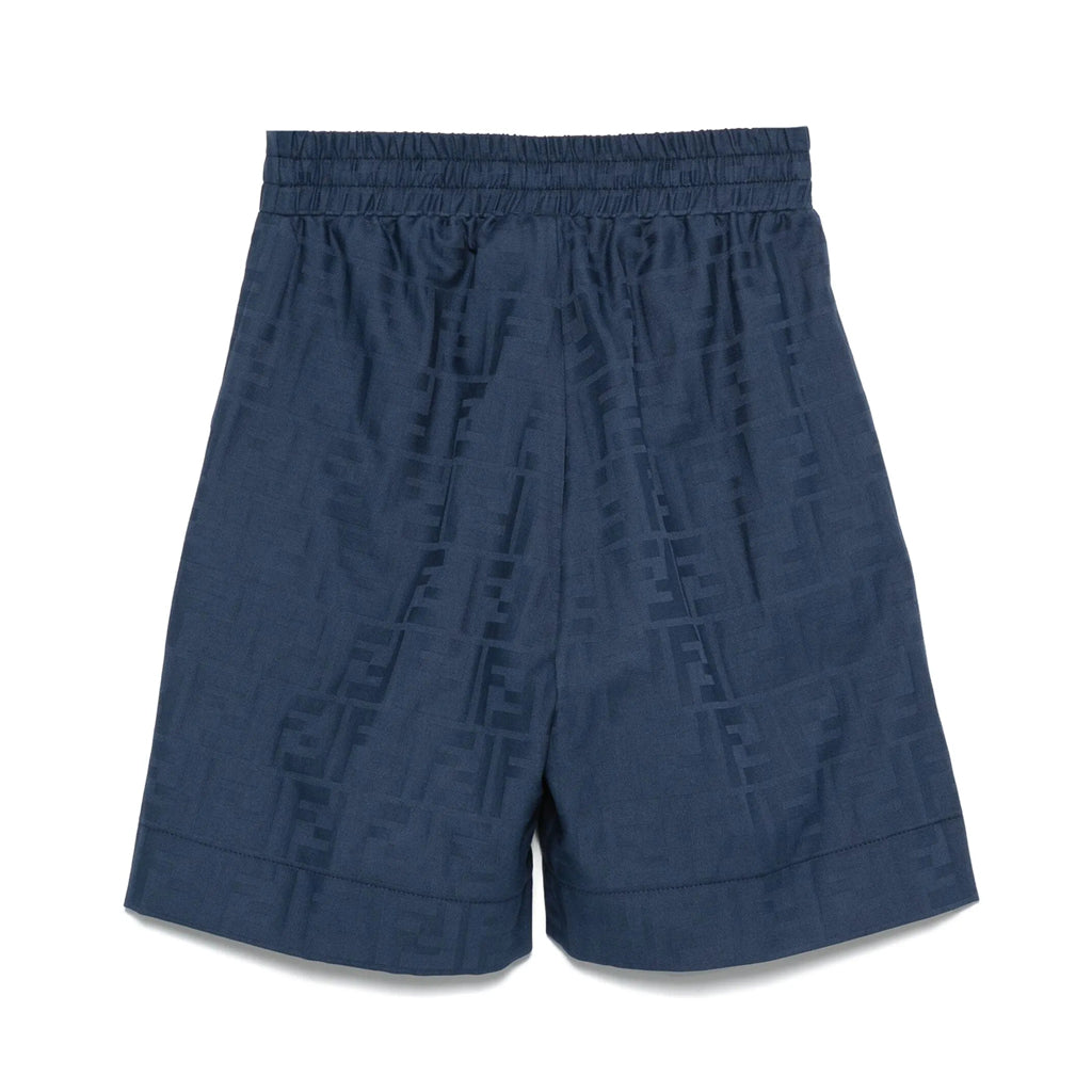 Fendi Kids FF Cotton Jacquard Shorts