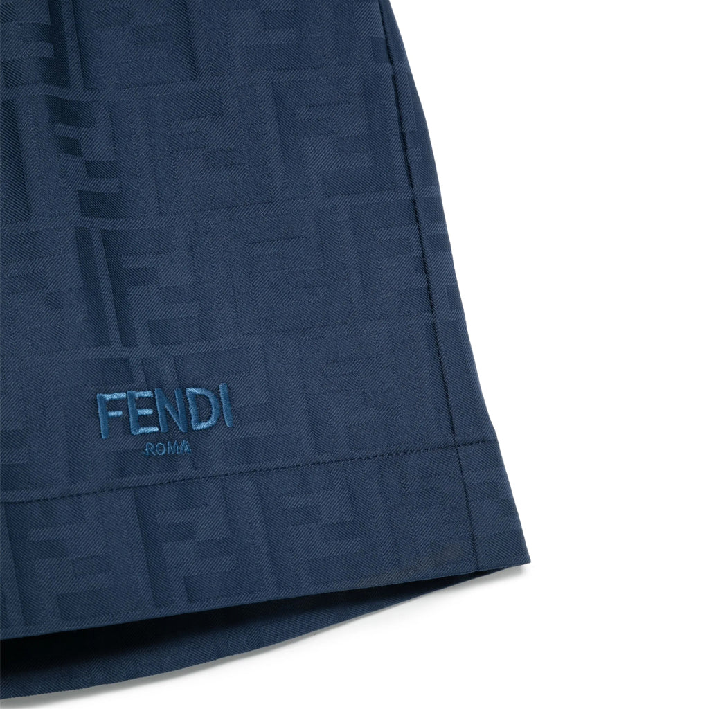 Fendi Kids FF Cotton Jacquard Shorts