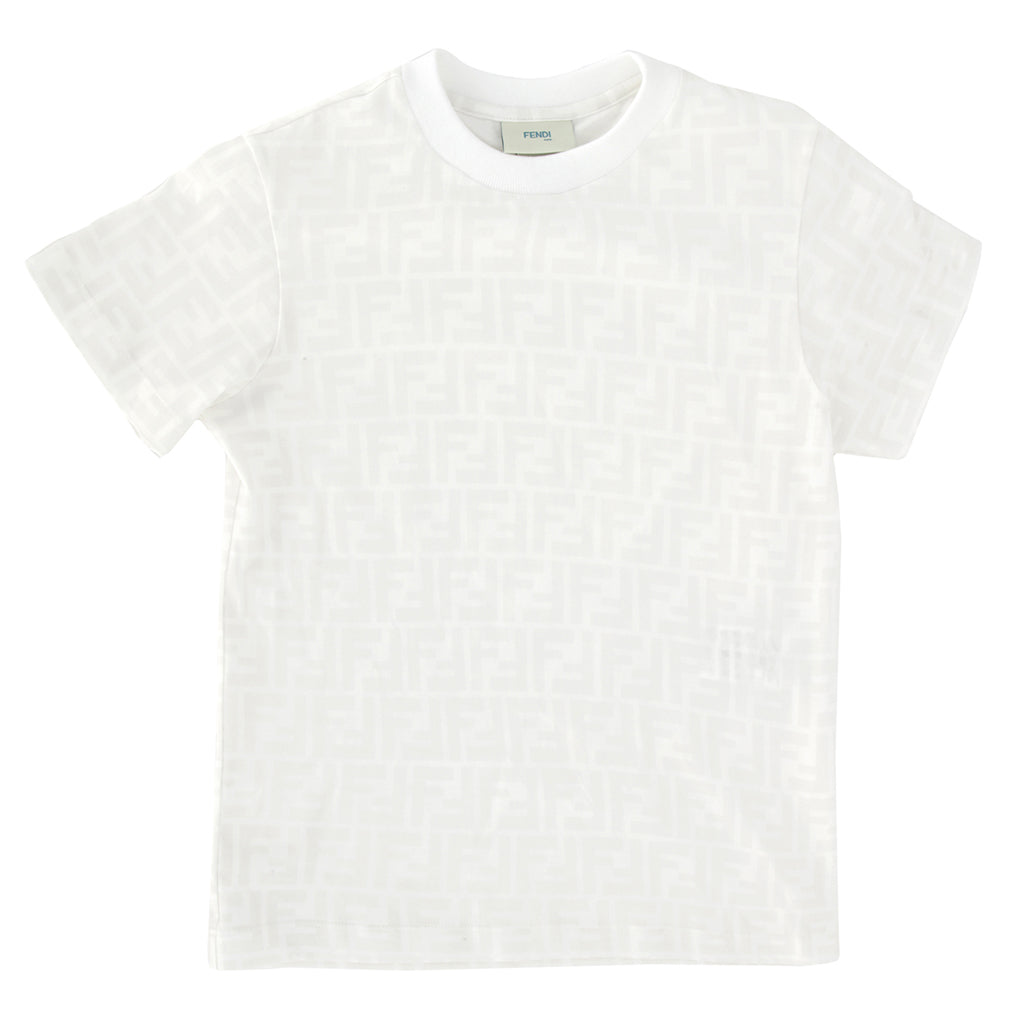 Fendi Kids FF Logo Print T-shirt