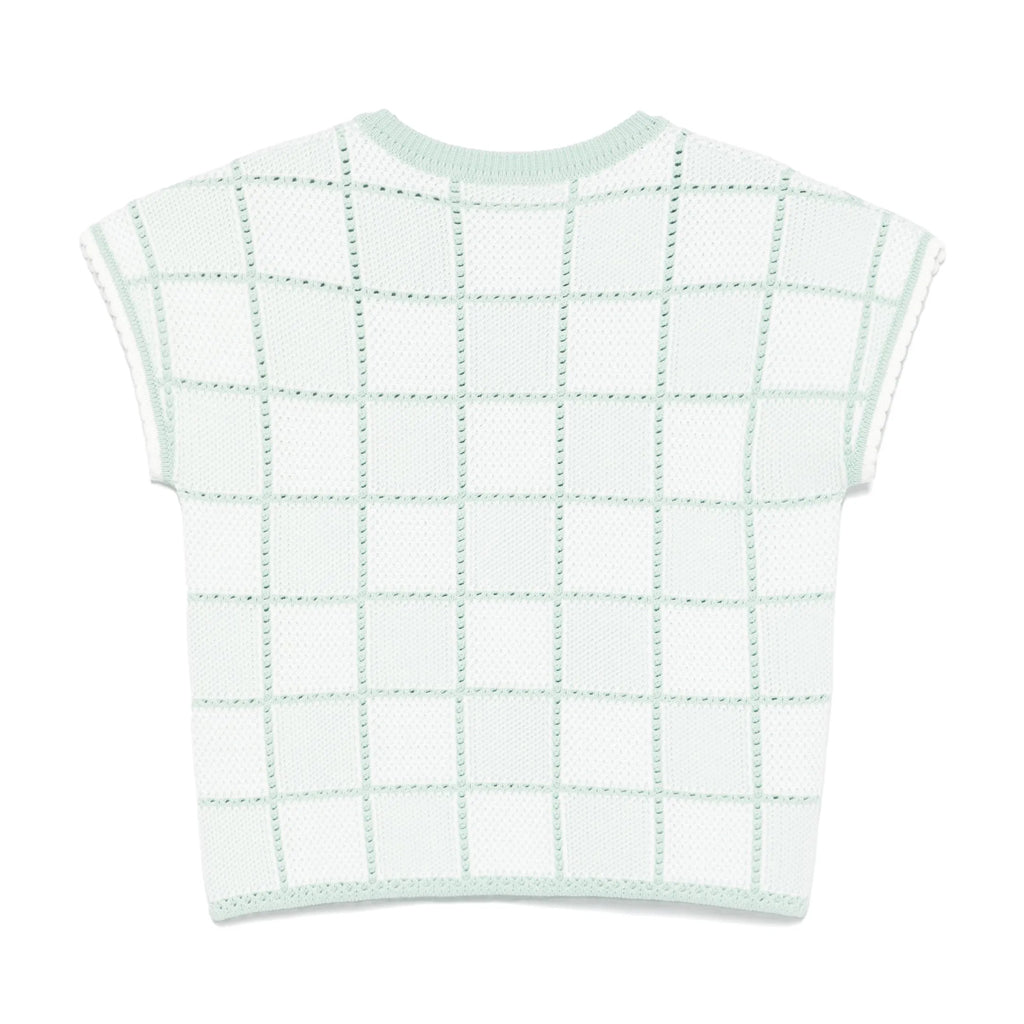 Fendi Kids Crochet Knit FF Jacquard Boxy