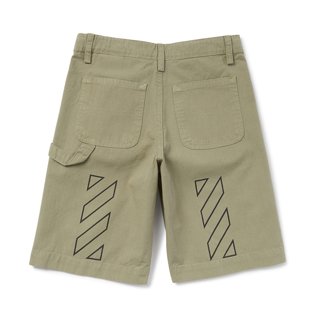 Off-White Kids Bookish Diag Worker Shorts