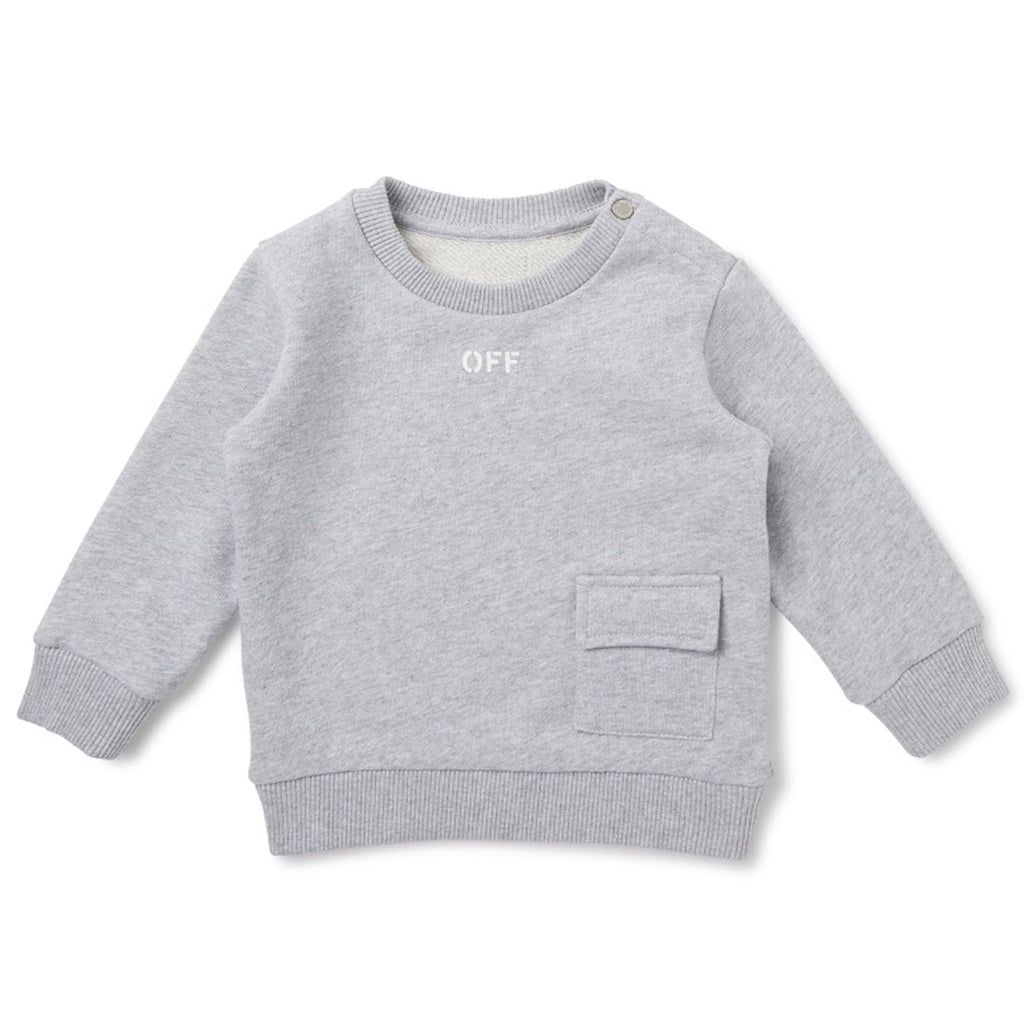 Off-White Kids OFF Stamp Clear Crew Sweater