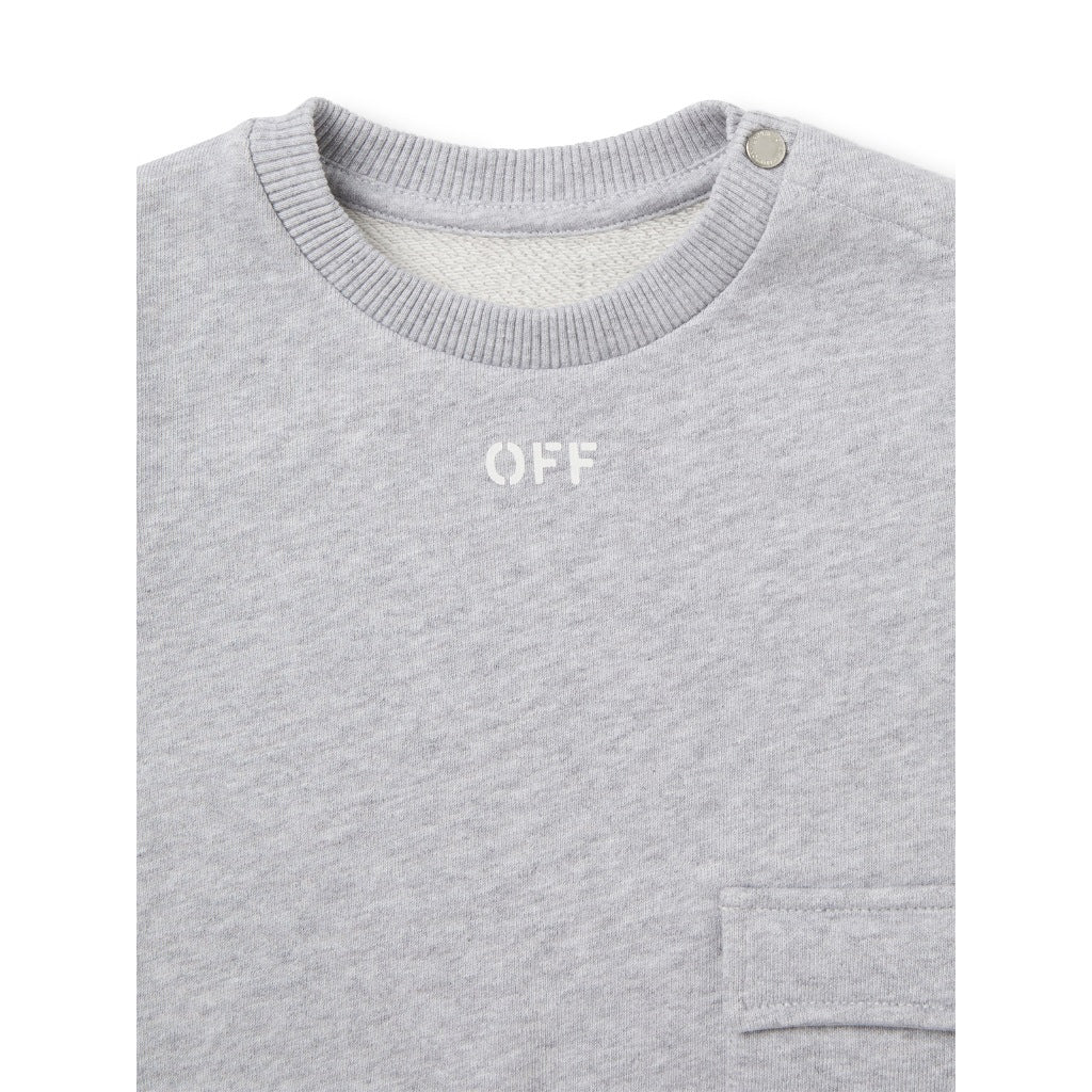 Off-White Kids OFF Stamp Clear Crew Sweater