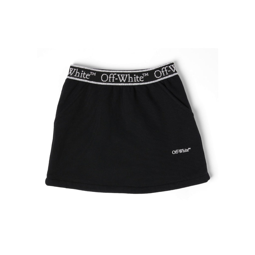 Off-White Kids Bookish Logo Band Sweat Skirt
