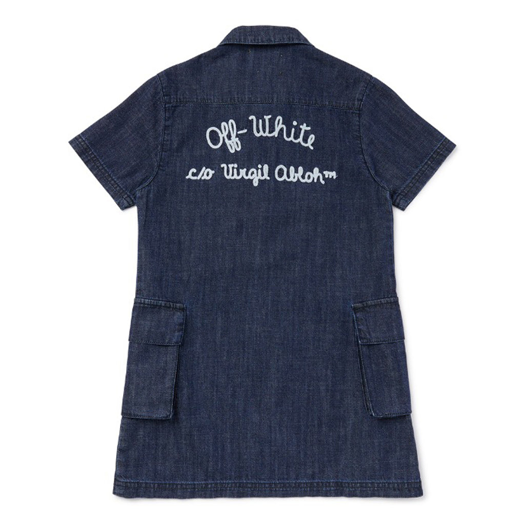 Off-White Kids Script Type Denim Dress
