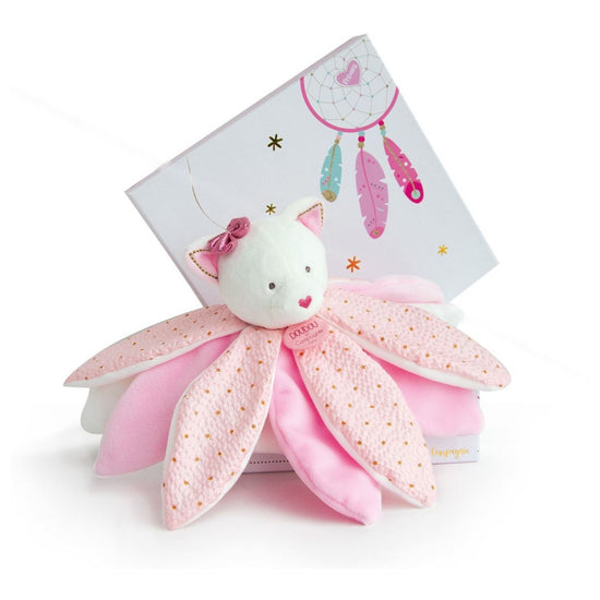Doudou et Compagnie Doudou Signature Petal Comforter – Pinky Cat